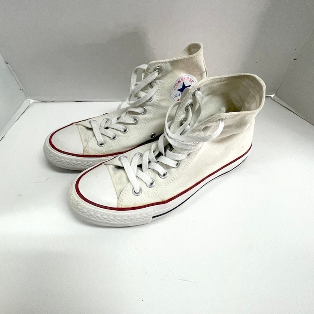 Converse Chuck Taylor All Star White Canvas High Top Sneakers Women's 9 Men's 7